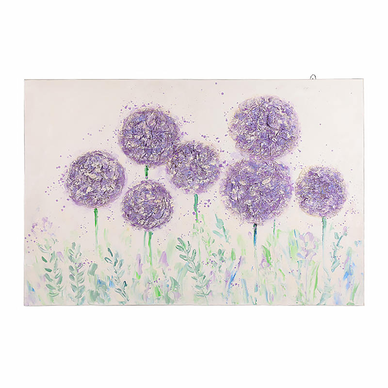  Фиолетовые романтические трехмерные цветы, Холст искусство, Живопись украшения стены