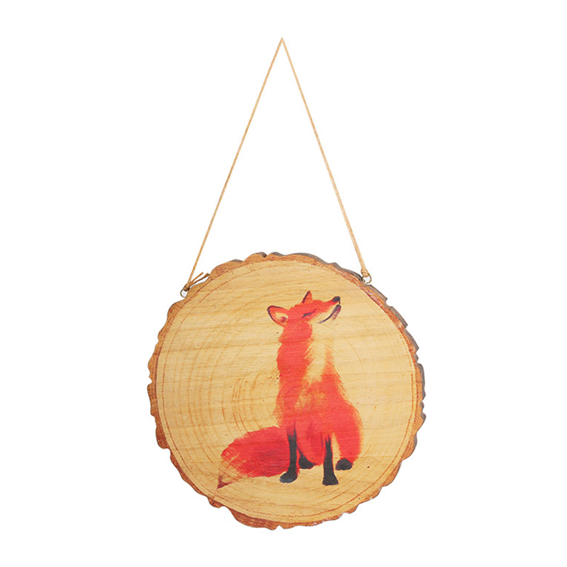Круговая резка по дереву, Маленькая лиса, Животный портрет, Подвесная деревянная панель, Настенное искусство